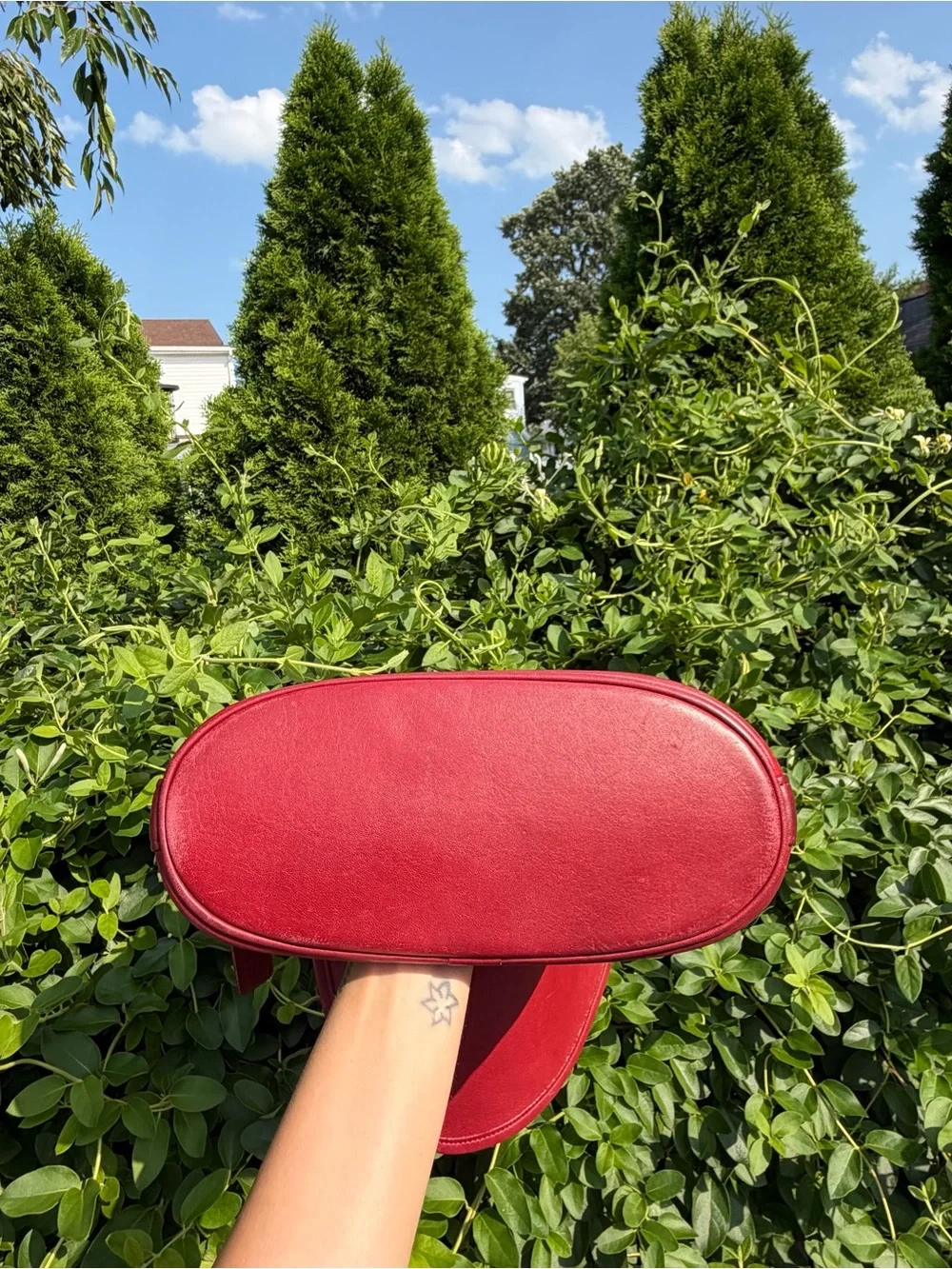 Vintage 90s Coach Soho Fletcher Burgundy Leather Flap Bag